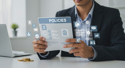 Mastering policies for business growth and compliance in a modern workplace setting with a clear strategic focus on regulations and success