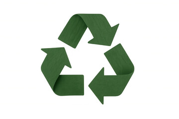 Obraz premium Green recycling symbol loop on transparent background representing reuse and ecological sustainability