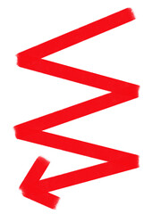 red and yellow arrow