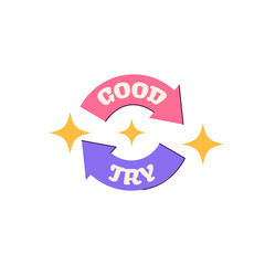 Good Vibes Recycling Arrows With Sparkles Featuring Pink And Purple Colors And Transparent Background