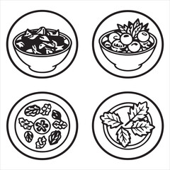 High Quality Scalable Salad Illustration Vector, an Organic Fresh Greens Graphic Representing Clean Eating and Healthy Meal Solutions for Digital Wellness Branding in Flat Design.