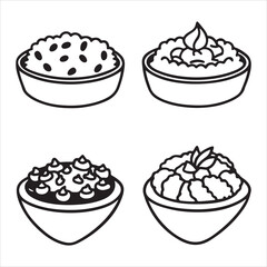 Healthy Food Concept in a Flat Design Salad Illustration Vector, an Organic Arrangement of Fresh Greens and Nutritious Ingredients for Digital Wellness Visuals.