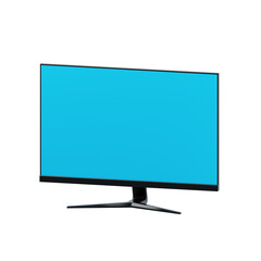 Modern widescreen computer monitor display 3d icon