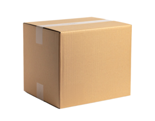 Cardboard box warehouse mockup isolated on transparent or white backgrounds