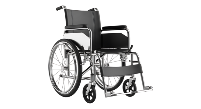 Wheelchair isolated on transparent background