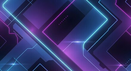 Abstract blue background with lines and square pattern for digital technology design illustration vector business web concept futuristic internet backdrop