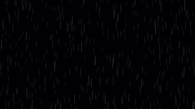  Rain Falling animation on black background, Rain Overlay Background At Night, Rain on Black Background. Rain Animation. High quality 4k raindrop falling , Heavy rain drop in rainy