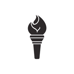 Vector illustration of a stylized torch symbolizing knowledge and enlightenment scalable for any project