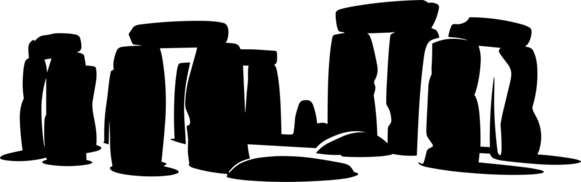Stonehenge Silhouette Vector Illustration