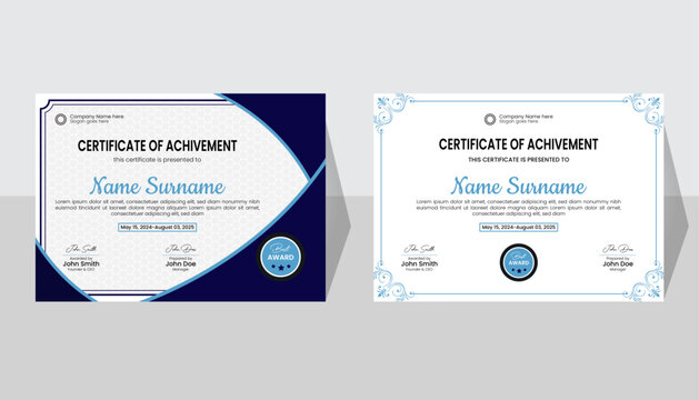 Elegant and luxurious Certificate template design 