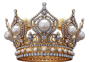 golden crown isolated on white