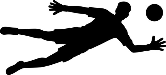 Goalkeeper Silhouette Vector Illustration