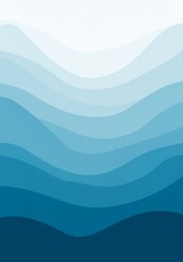 Fototapeta premium Abstract Blue Gradient Waves Background with Smooth Transition