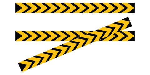 Vector isolated caution banner icons set on white background. Modern simple caution banner sets on white page.  Set of  construction line icons on isolated page. EPS 10. 