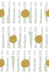 Contrast dots geometric lines modern abstract seamless pattern. Contemporary organic shapes neutral. Bohemian surface pattern, textile dot circle line African background