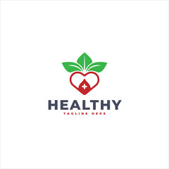 Heart Leaf Wellness Logo Template