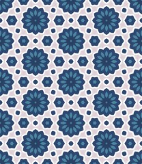 Minimalistic floral seamless raster pattern. Abstract repetitive textured background with flowers elements. Simple and elegant design style.