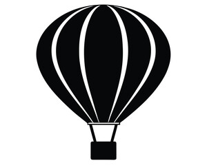 Obraz premium Simple hot air balloon icon for travel and adventure graphics