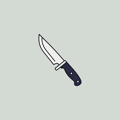 Knife icon flat vector design. 