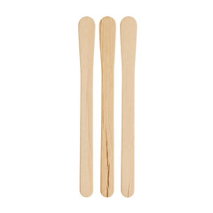 Set of reusable wooden stir sticks for coffee
