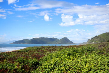 mountain landscape with blue sky