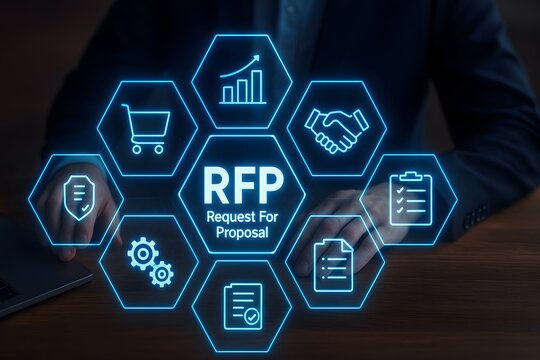 RFP  Request for Proposal Procurement & Tender Icons