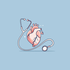 Cardio health vector concept