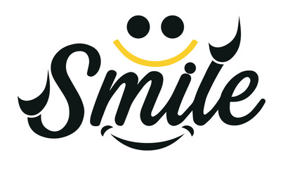 Smile Face, TypoSmile, Wear Your Smile, Smiley Vibes, Happy Letters, funny emoji, 