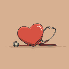 Cartoon style medical heart vector