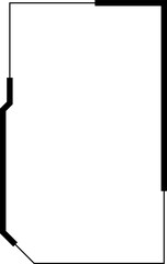 Widget frame for smartphone. Frame geometric banner mockup. Collection of futuristic hud frame square, oval, rectangle, circle. Design Elements for Application Phone, Game Menu and Website.