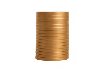 Stacked golden coins symbolizing wealth and success