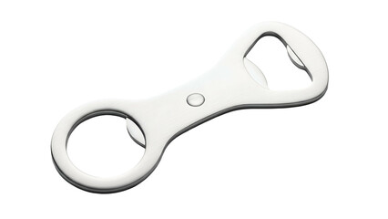 White Plastic Bottle Opener on Transparent Background