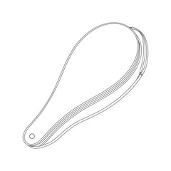 Hand drawn kids drawing vector illustration design tennis racket cover cartoon isolated