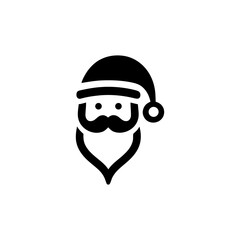 Minimalist Santa Claus Icon for Festive Design Projects