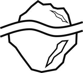 氷山の一角のグラフィックアイコンイラスト © くろねこ