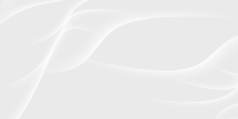 White geometric abstract background overlap layer on bright space with lines effect decoration. Modern graphic design element circles style concept for banner.