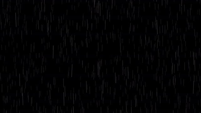  Rain Falling animation on black background, Rain Overlay Background At Night, Rain on Black Background. Rain Animation. High quality 4k raindrop falling , Heavy rain drop in rainy
