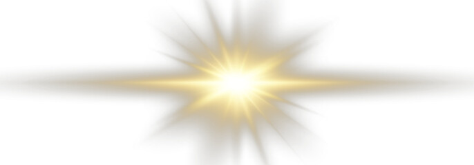 Bright lens flare explodes with shining stars and glittering sparkles. The transparent background...