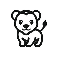 lion baby isolated on white background