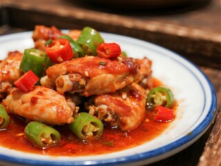 Chinese barbecue dish featuring tender, juicy chicken marinated in a sweet and savory sauce