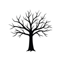 silhouette of a leafless tree dead tree outline