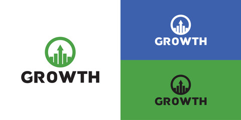 Growth logo. finance, investment, etc. logo template for businesses.