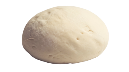Raw Dough Ball on Transparent Background Fresh Unbaked Bread or Pastry Dough