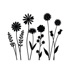 wildflower meadow silhouette collection featuring