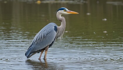 Isolated Great Blue Heron