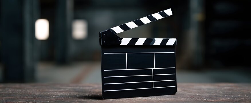 The classic clapperboard sparks excitement and anticipation for the new film production scene
