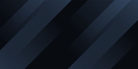 Modern black blue abstract background. Minimal. Color gradient. Dark. Web banner. Geometric shape. 3d effect. Lines stripes triangles.