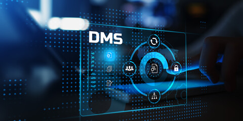 Document Management System DMS with Access Control and Workflow Automation on Digital Interface.