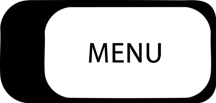 Modern sleek menu button icon design for digital interfaces and user experience, simple and clean navigation element