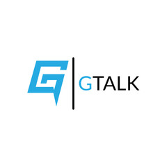 Obraz premium Dynamic GTalk Logo Design for Innovative Communication Solutions